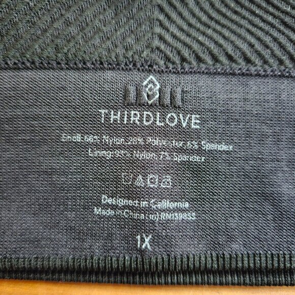 ThirdLove Flex seamless racerback sports bra 1X black wireless - Picture 3 of 8